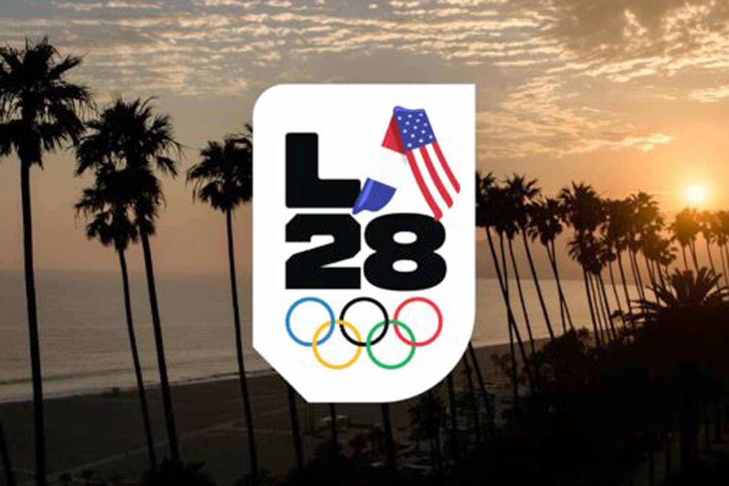 The logo for the relay handover from Paris to Los Angeles is ready.