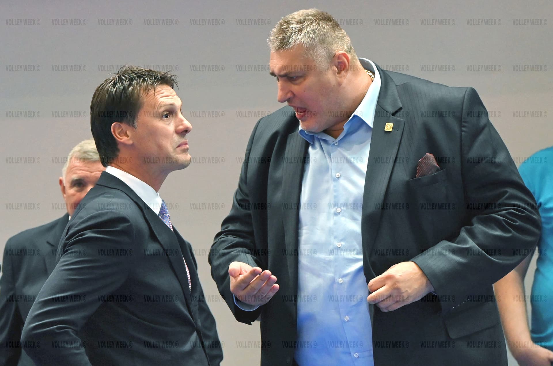 CEV President Rocco Sikiric congratulated Lyubomir Ganev on his re-election as head of Bulgarian volleyball