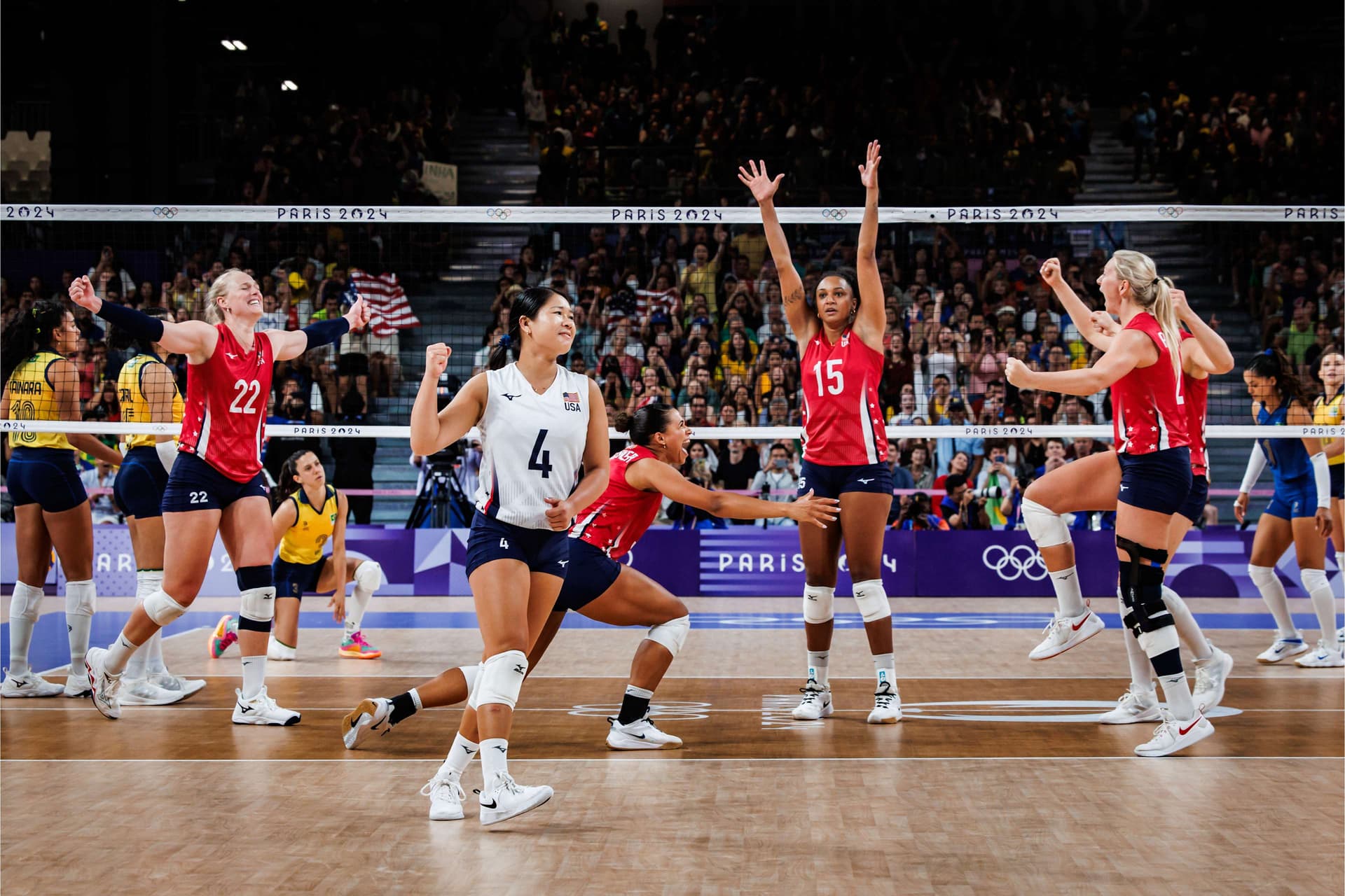 The USA stopped Brazil and will play to defend their Olympic title.